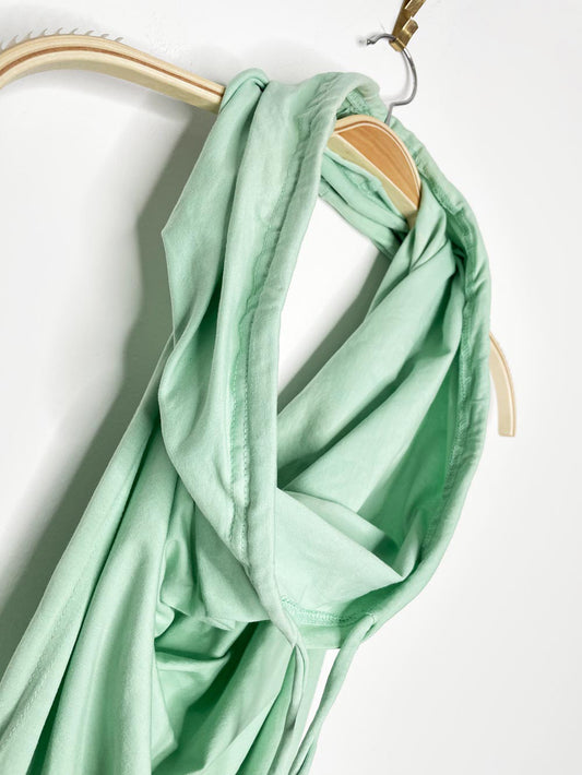 nwot the fairies pajamas funnel neck low back drawstring mini dress