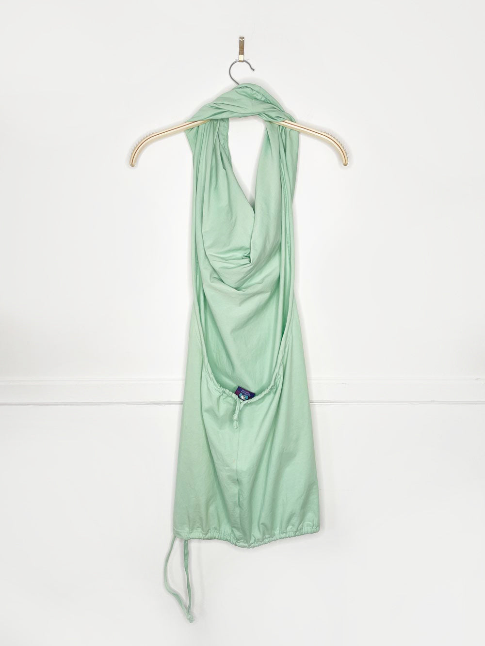 nwot the fairies pajamas funnel neck low back drawstring mini dress