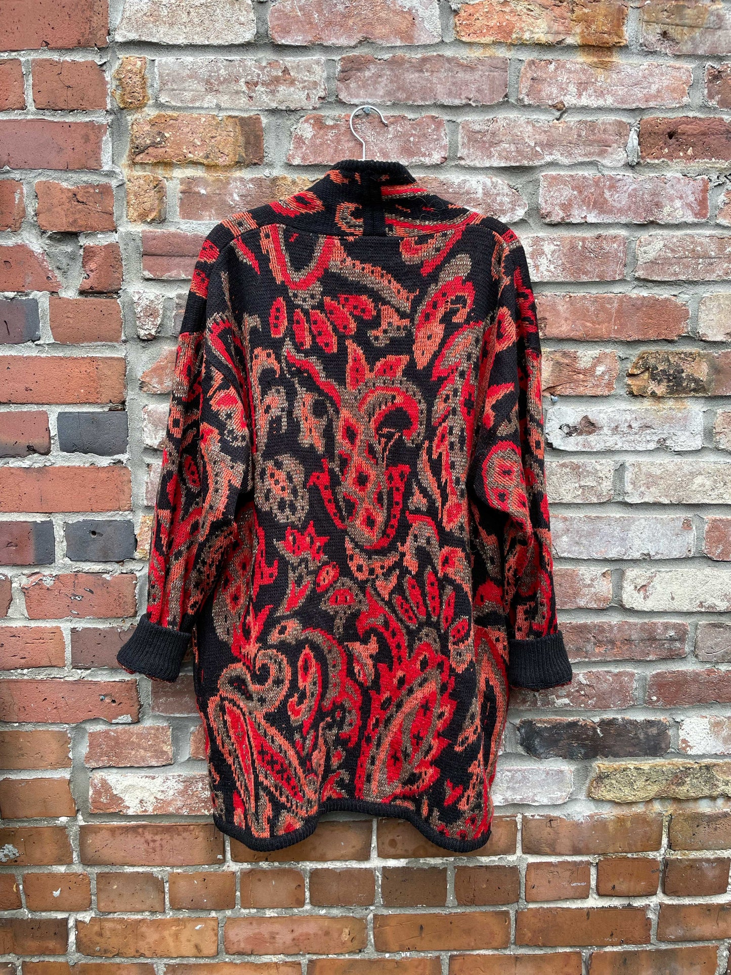 vintage franco valeri metallic knit cardigan