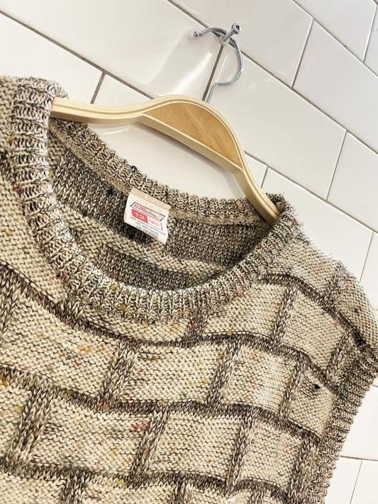 vintage st michael basketweave knit vest - good market thrift store
