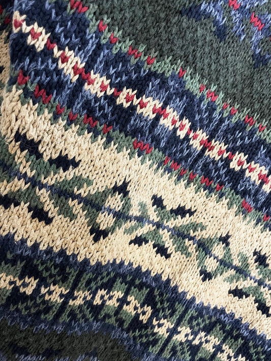 vintage 90s american eagle ramie-blend heavy knit sweater