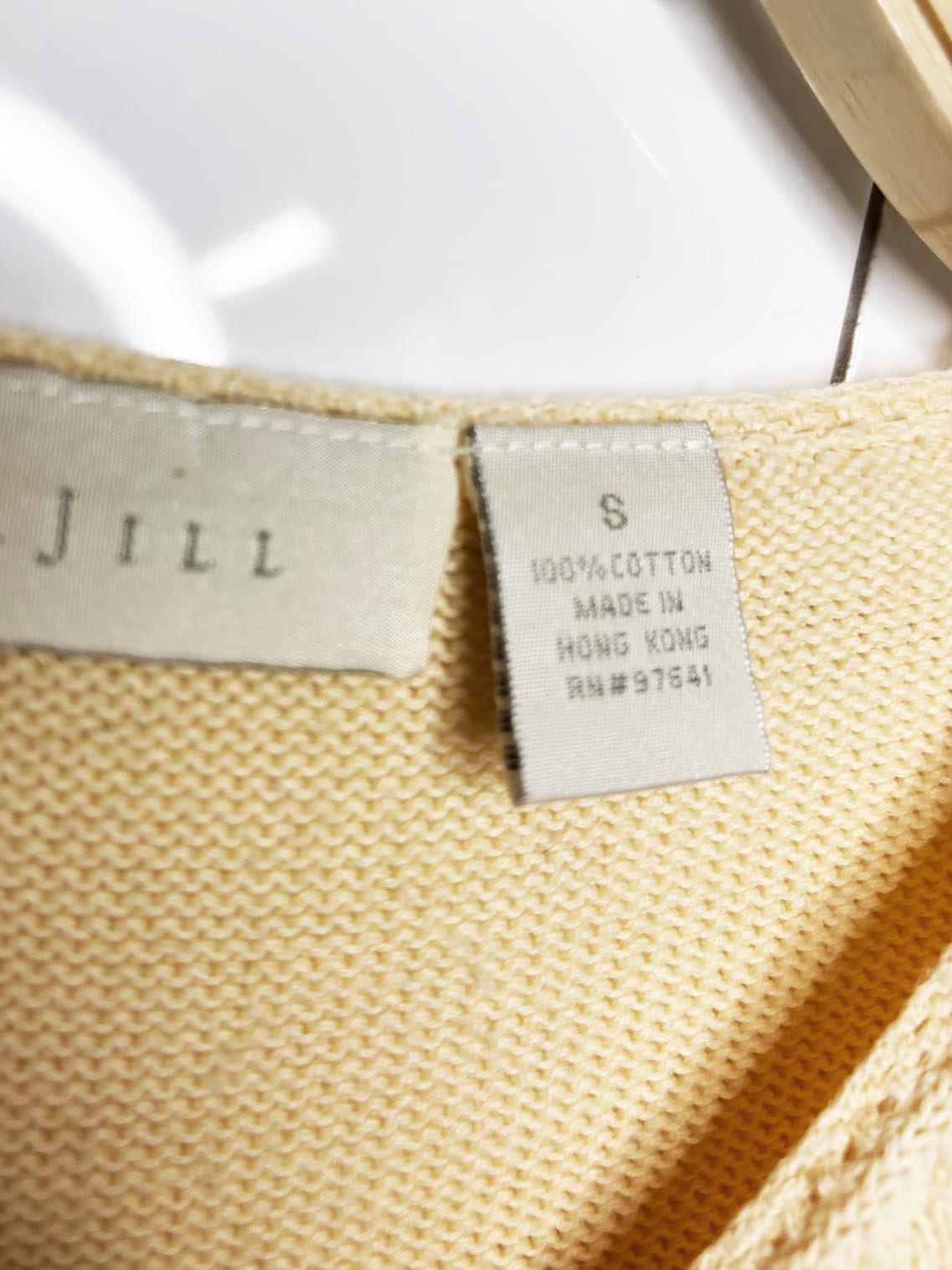 j jill v-neck crochet detail knit summer pullover