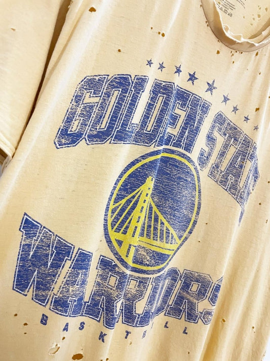 nba golden state warriors basketball distressed tee - good market thrift store