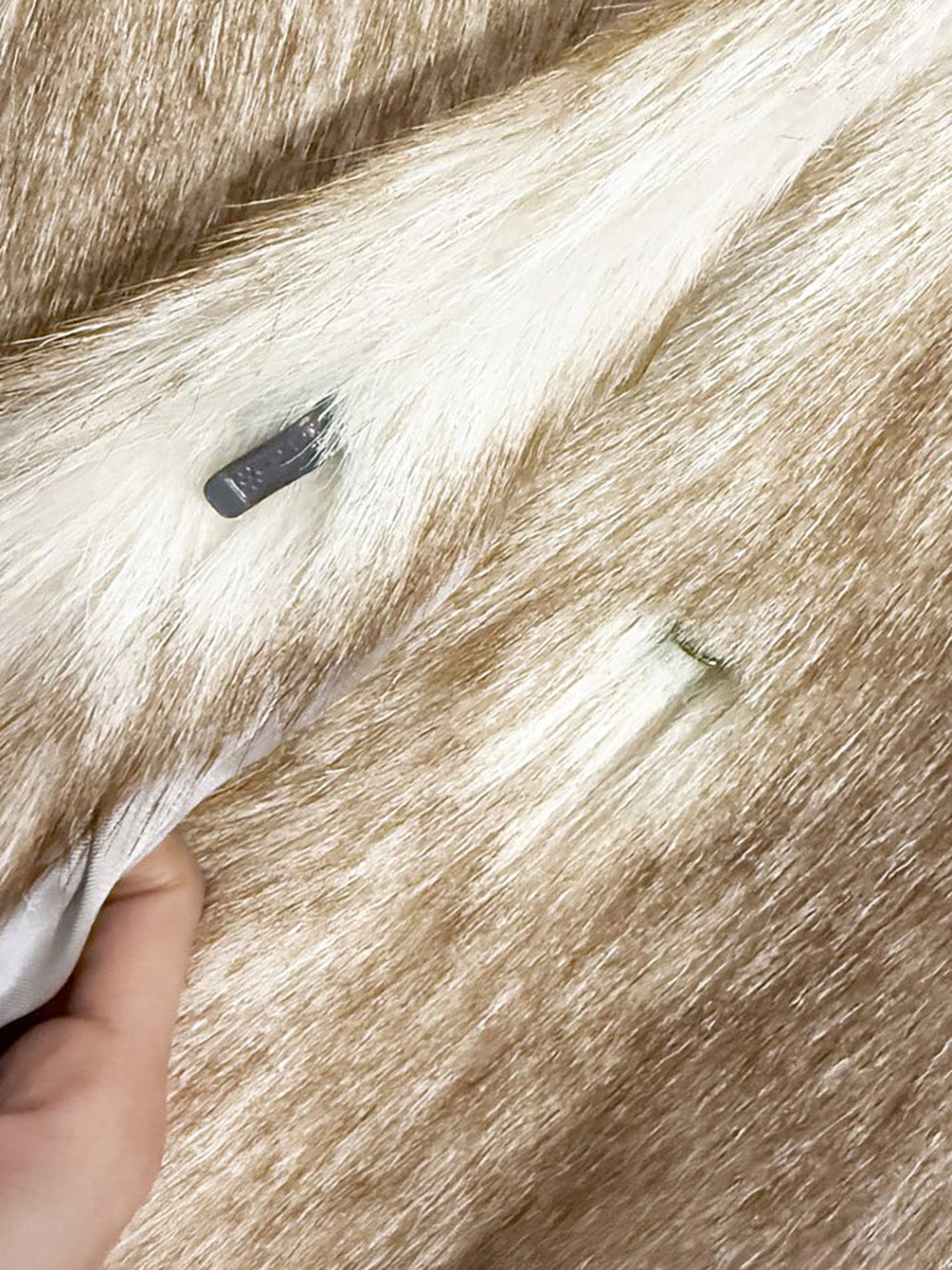 vintage etch pelz real fur wide sleeve short coat