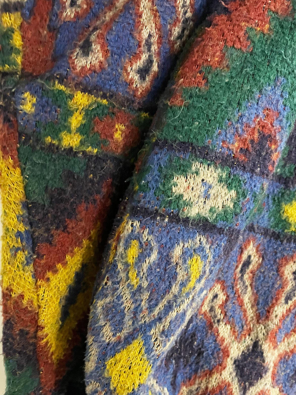 vintage 90s jeans wear 1/2 button southwestern fleece pullover