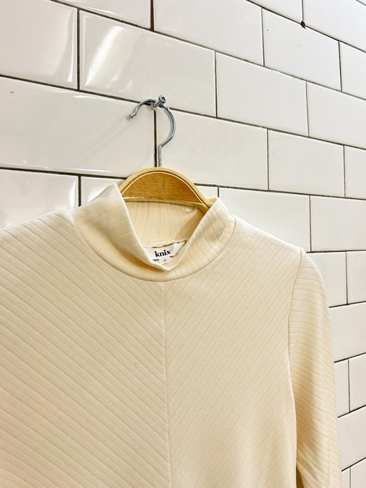 knix papaya mock neck ribbed body suit - good market thrift store