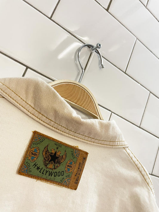 vintage 90s hollywood crop denim jacket