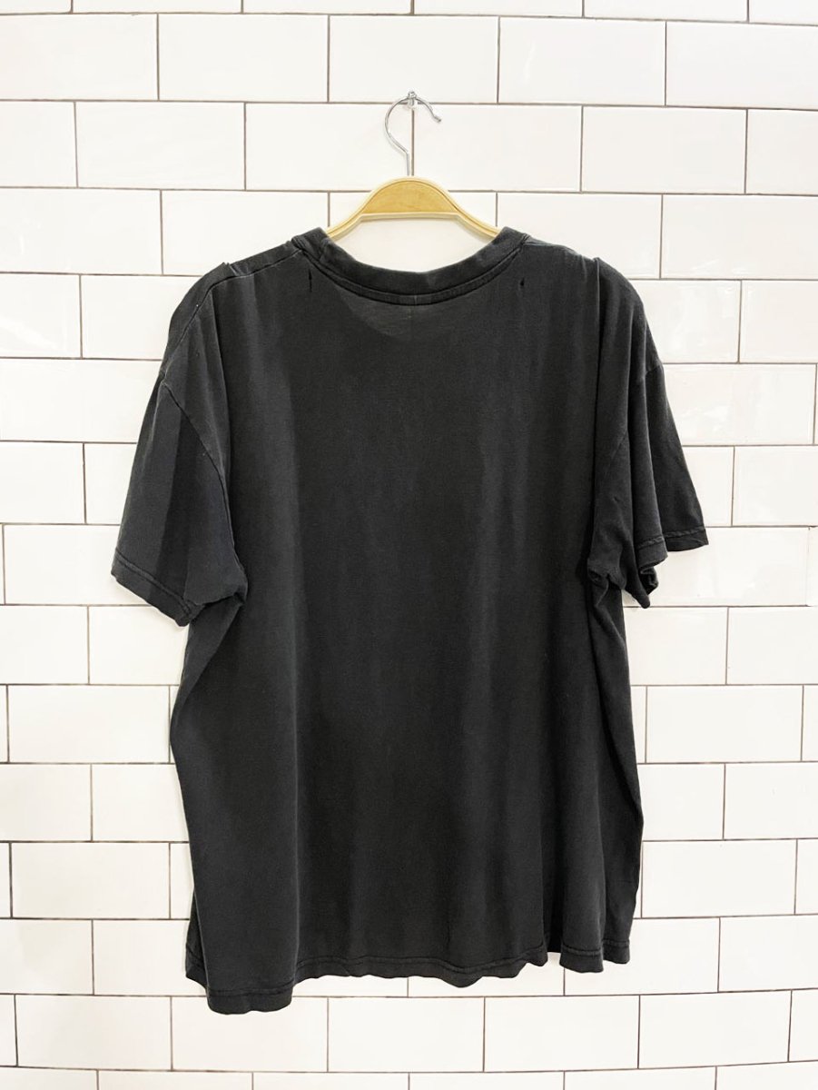 vintage 90s leonardo da vinci vitruvian man art faded distressed tee - good market thrift store