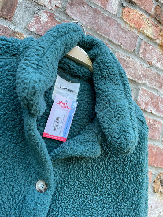 bluenotes cropped sherpa shirt jacket