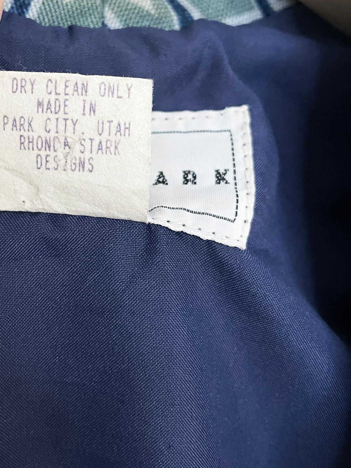 vintage rhonda stark southwestern blanket stitch cropped blazer | made in USA
