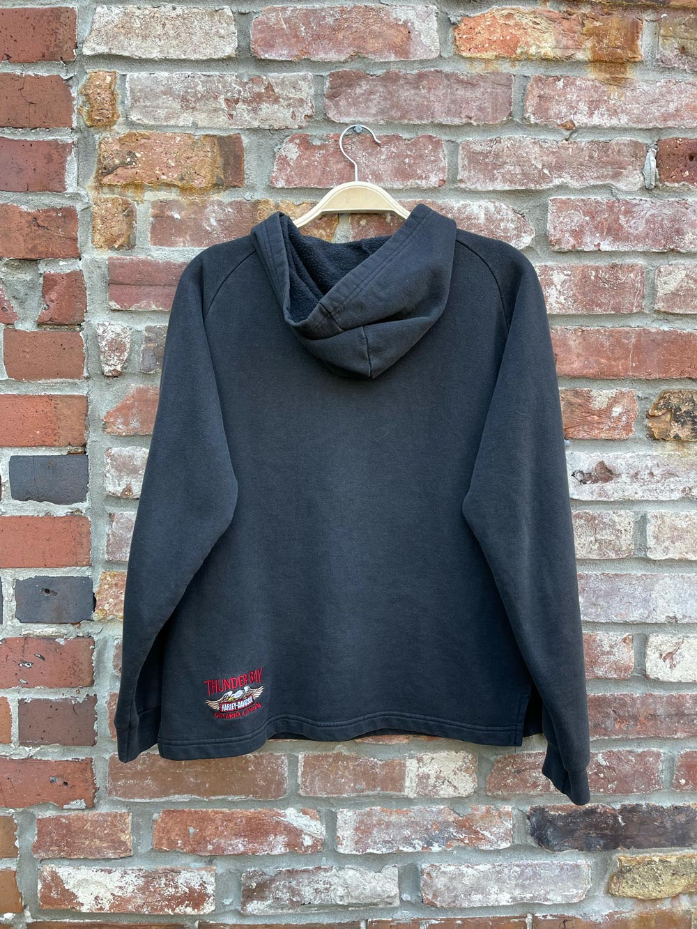 vintage harley davidson flame logo hoodie