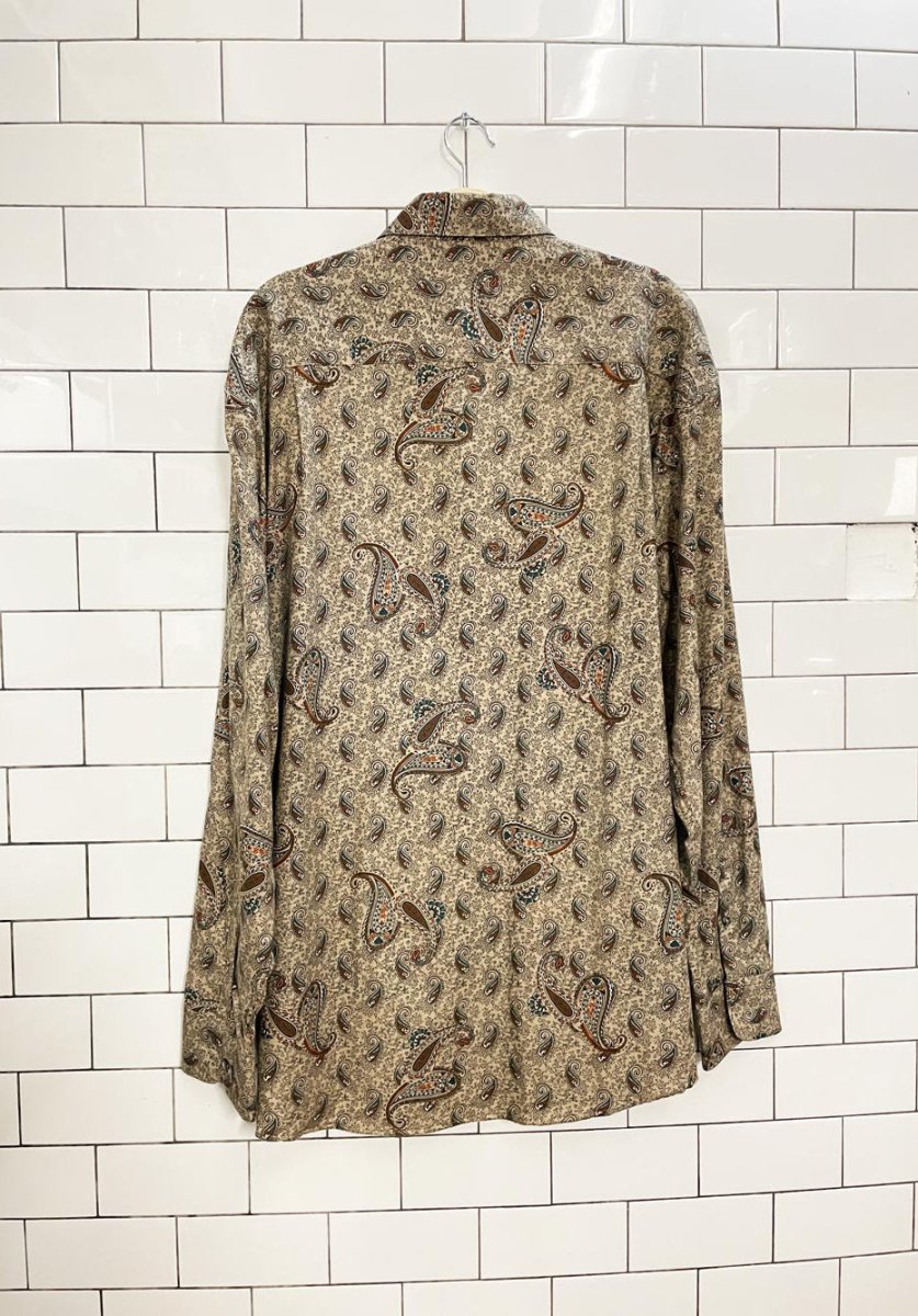 victor emmanual paisley shirt - good market thrift store