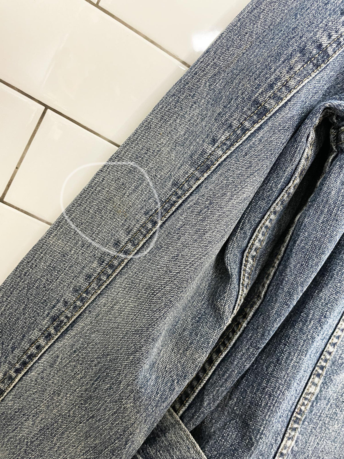vintage 00s roots 73 denim trucker jacket