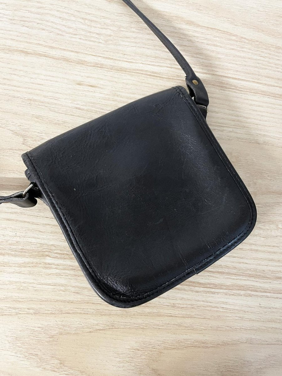 vintage heritage leather crossbody bag - good market thrift store