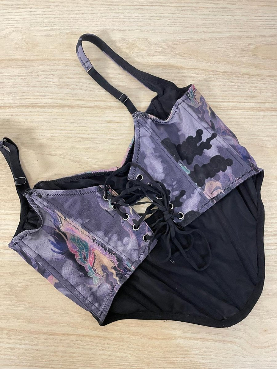 UO out from under dragon mesh corset - good market thrift store