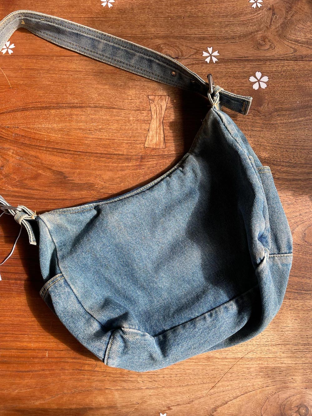 y2k denim cargo pockets shoulder bag