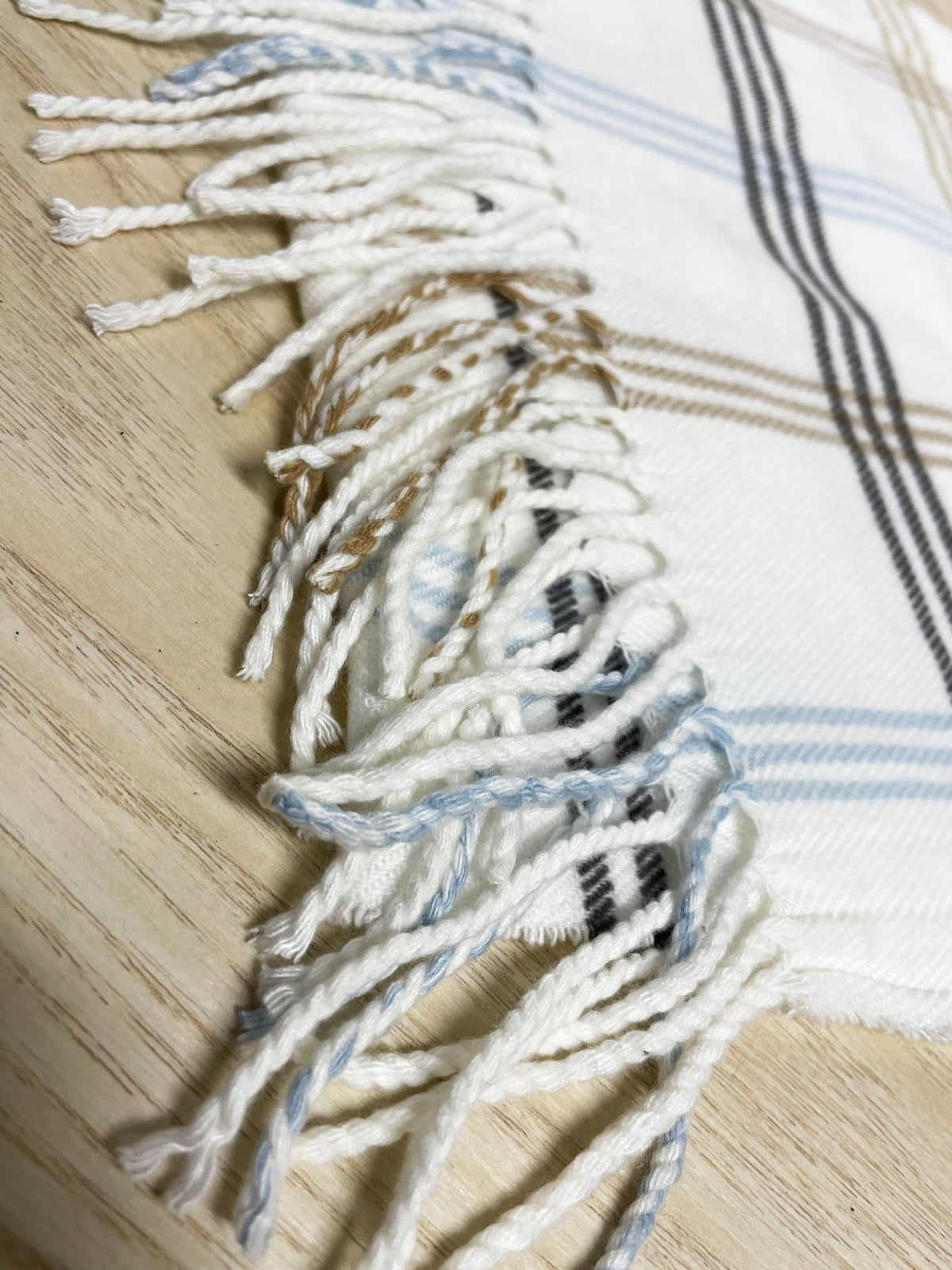 100% cashmere plaid fringe scarf | made in Scotland