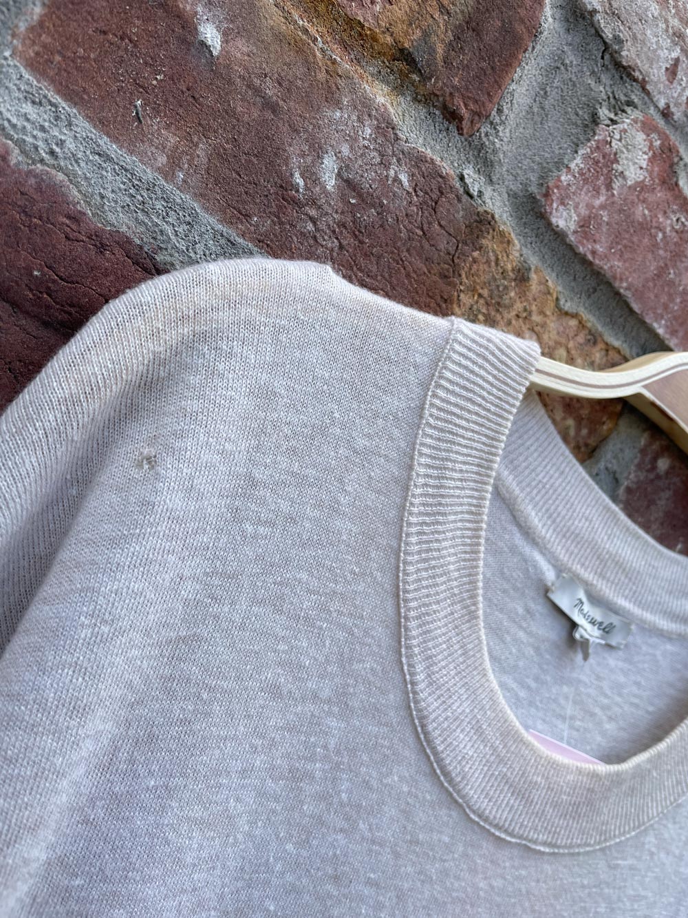 madewell lightweight linen blend pocket sweater