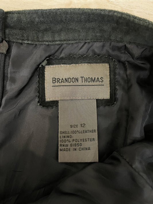 vintage brandon thomas soft suede maxi skirt | leather