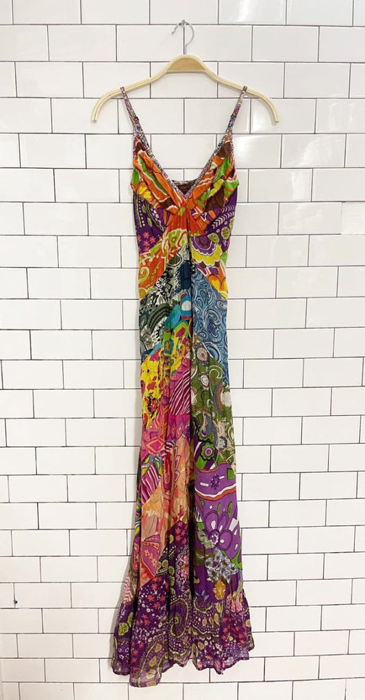 vintage 00s boho patchwork maxi dress | made in thailand - good market thrift store
