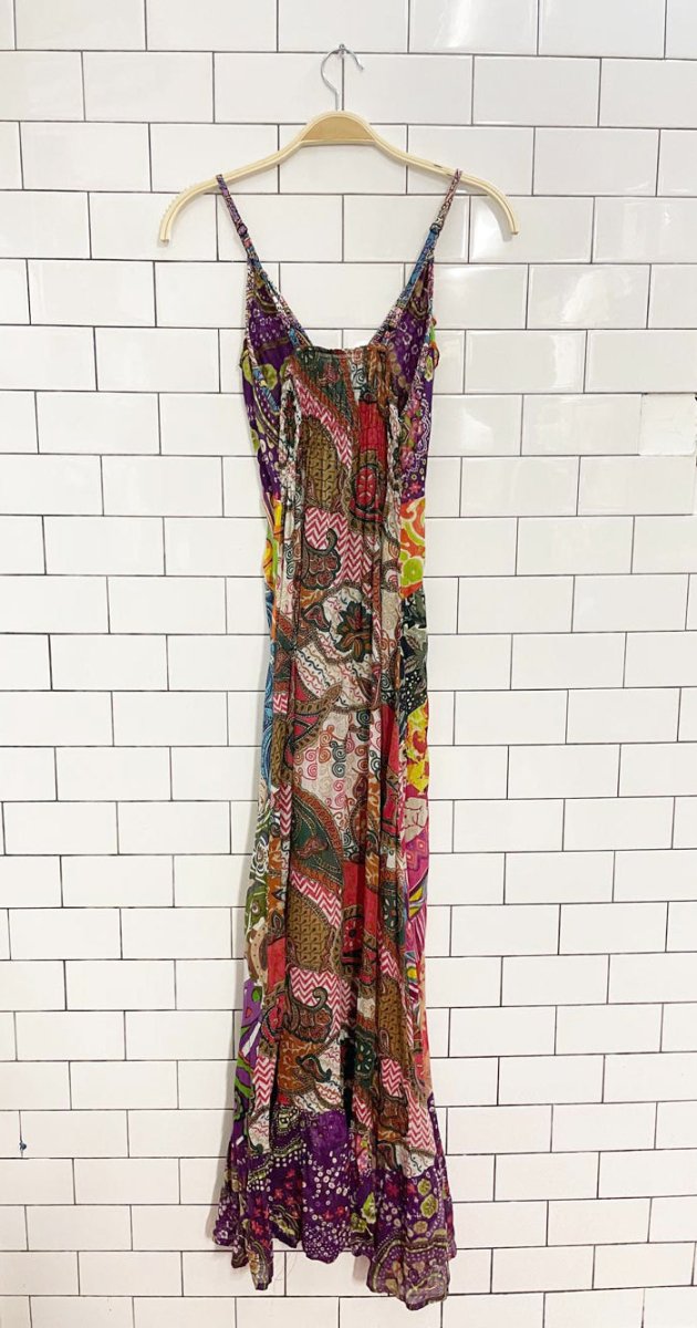 vintage 00s boho patchwork maxi dress | made in thailand - good market thrift store