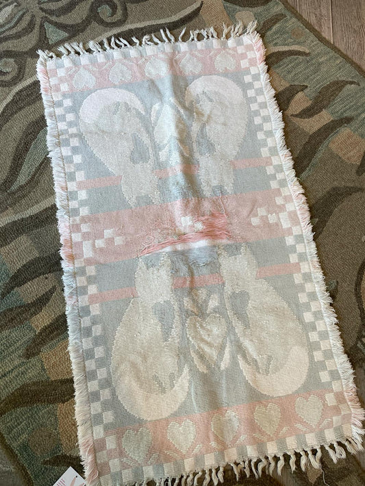 vintage 90s cat rug / bath mat