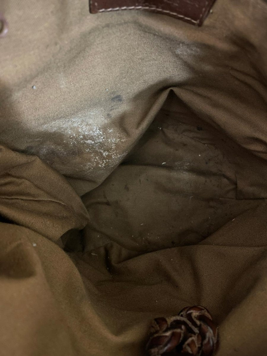 vintage ellepi italy patchwork leather bucket bag - good market thrift store