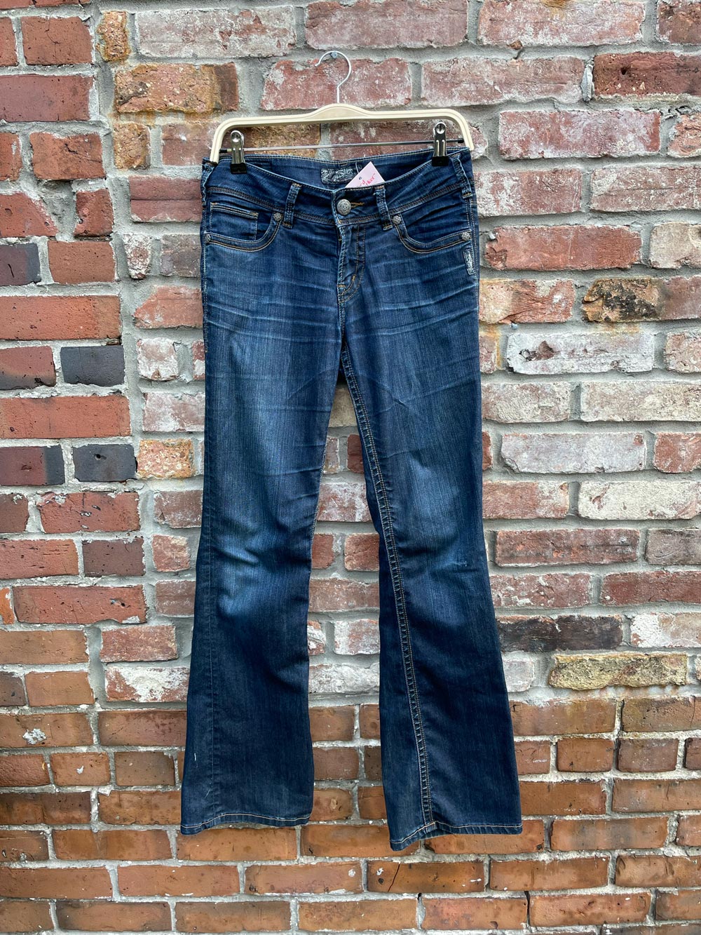 y2k silver jeans suki low rise flares