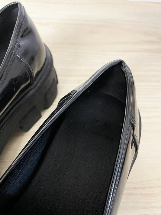 halston heritage donna patent chunky sole platform penny loafer - good market thrift store