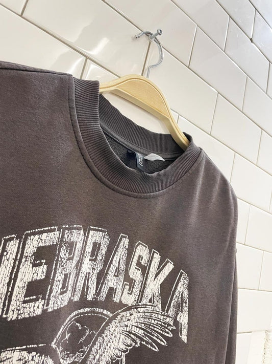 h&m nebraska eagle graphic sweatshirt - good market thrift store
