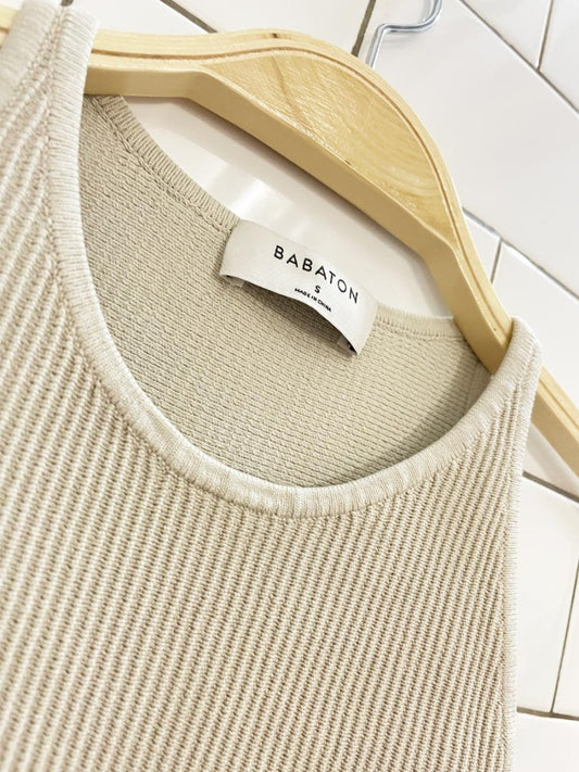 babaton sculpt high neck crop tank - good market thrift store