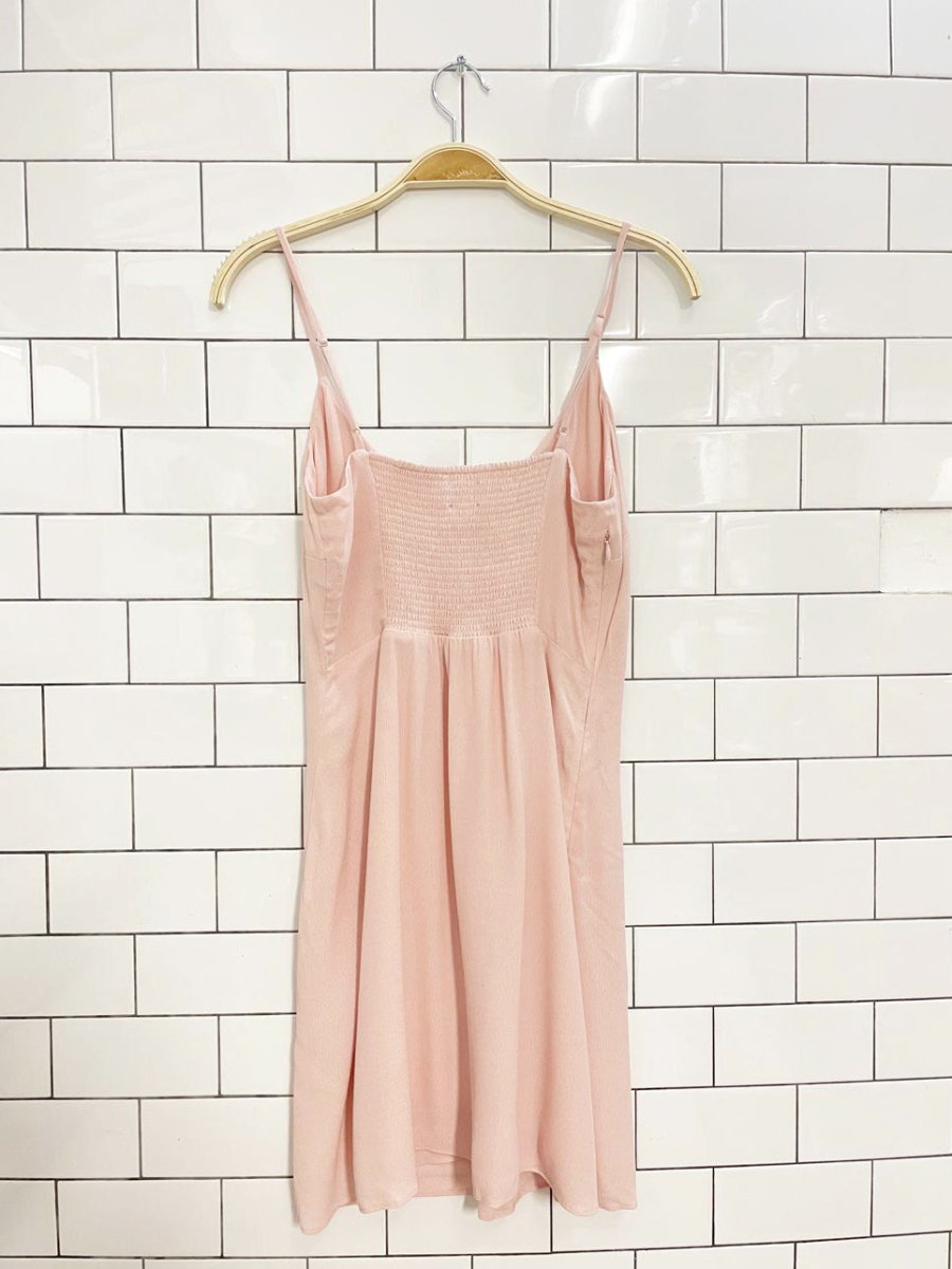 wilfred vivienne pink crepe slip mini dress - good market thrift store