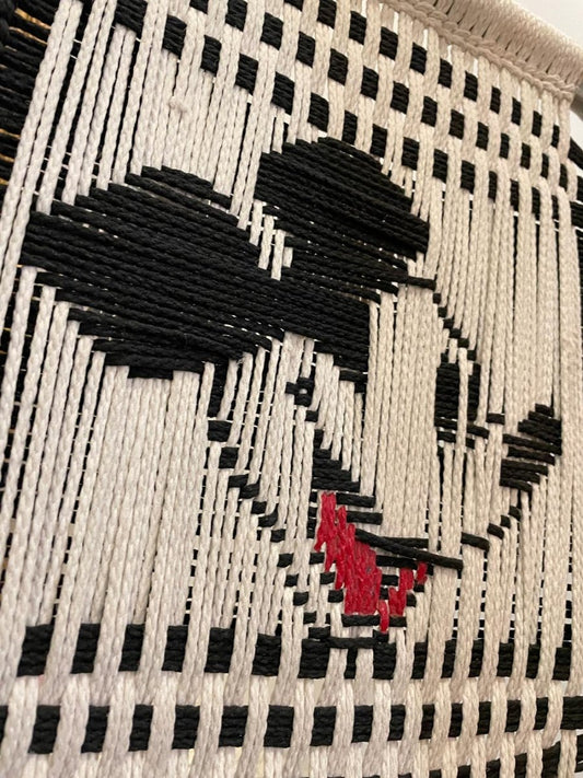 vintage disney macrame mickey rocking kids lawn chair - good market thrift store
