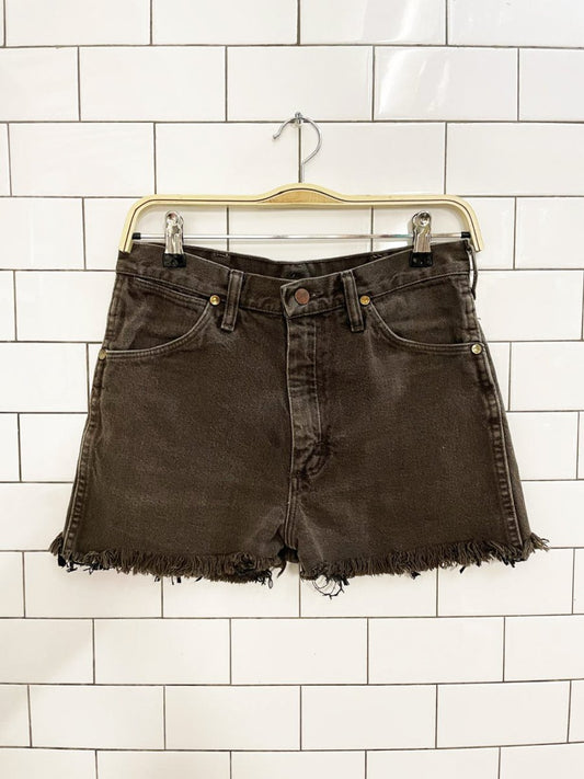 vintage wrangler high rise cut of denim shorts - good market thrift store