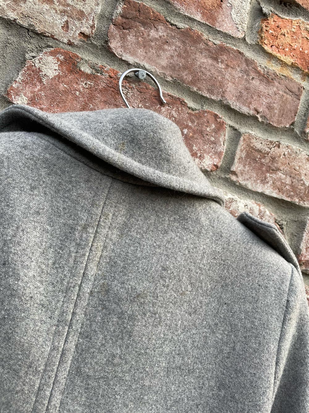 zara grey double breasted car coat