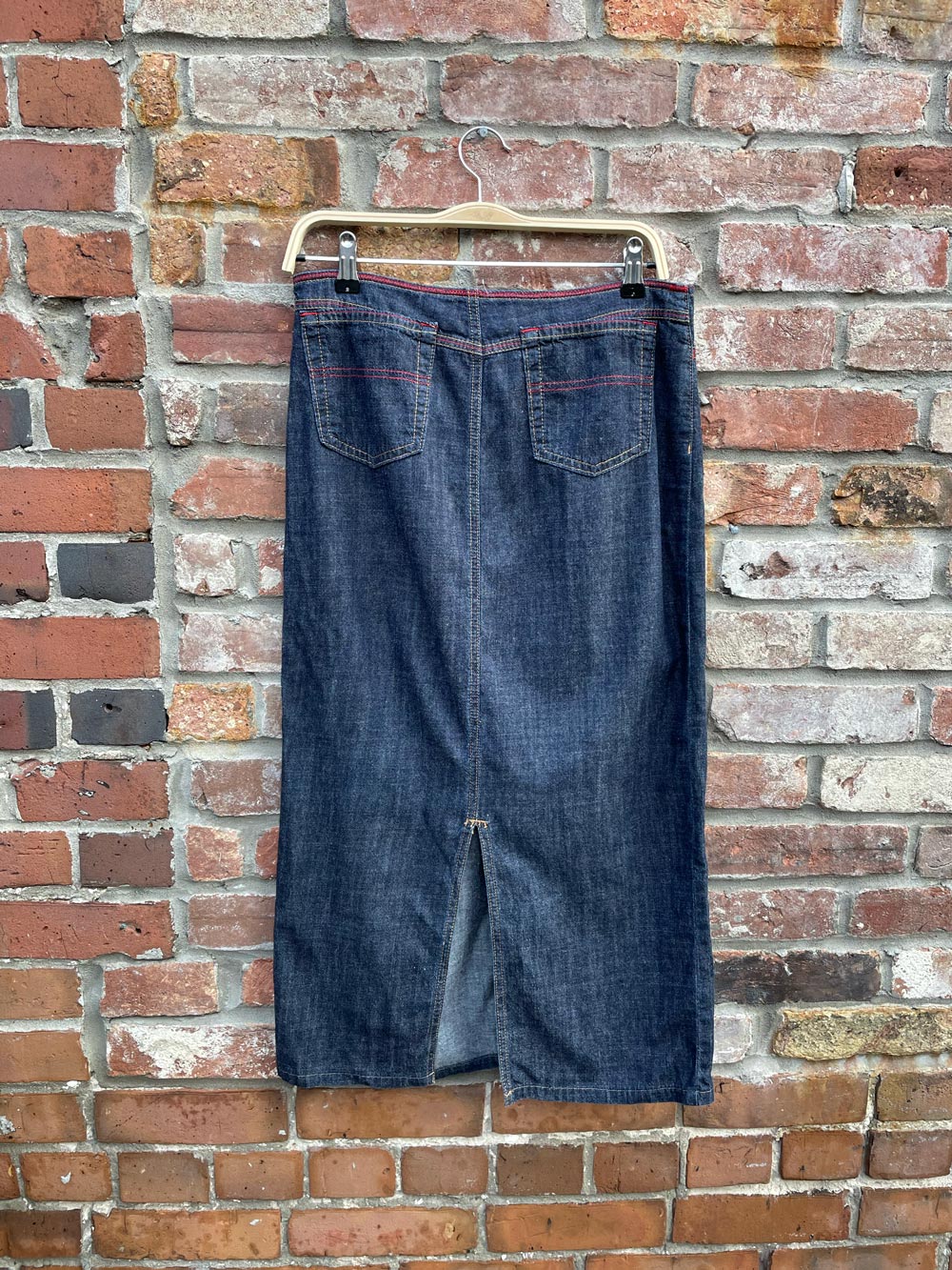 y2k tommy hilfiger denim midi skirt