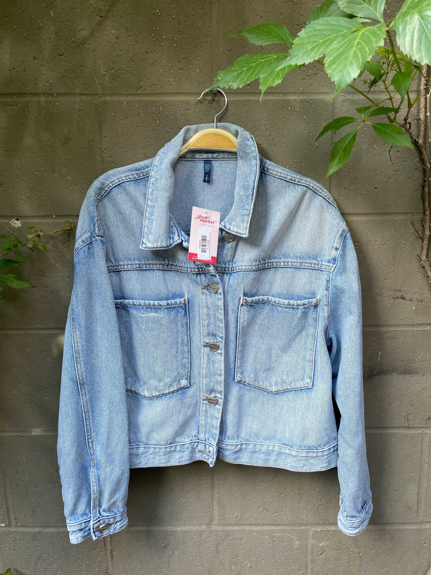 people concept boxy short denim jacket