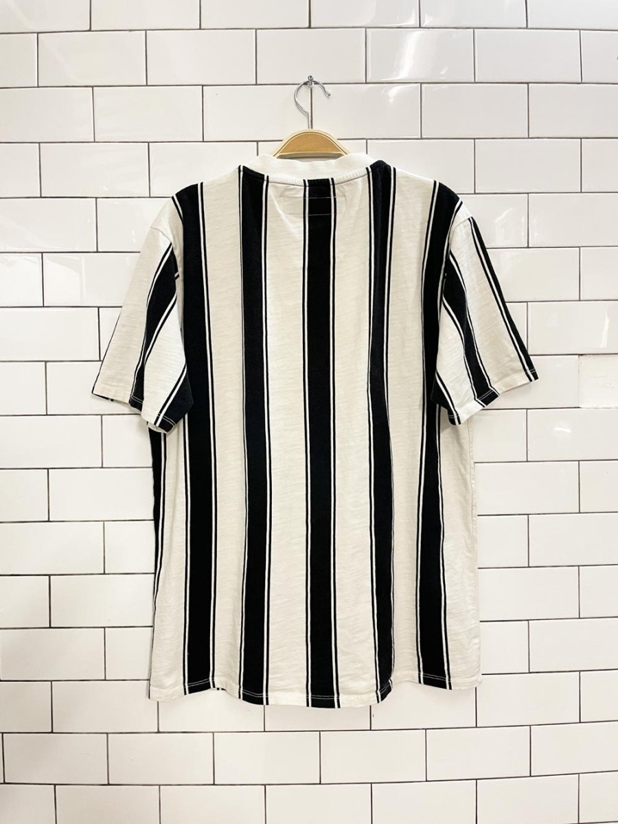 vintage 90s guess embroidered striped tee - good market thrift store