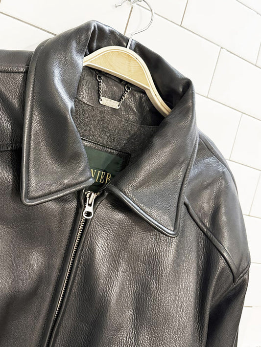 vintage danier soft leather full zip lined jacket | made in Canada
