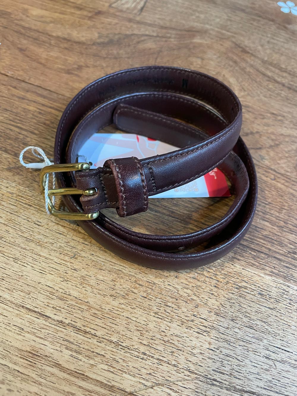 vintage eddie bauer skinny leather belt