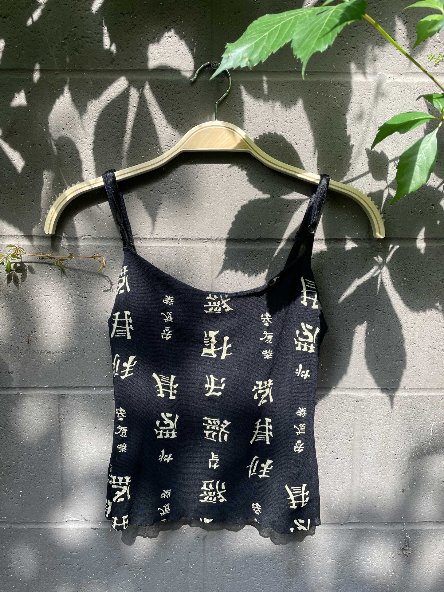 y2k made in england chiffon stretch tank