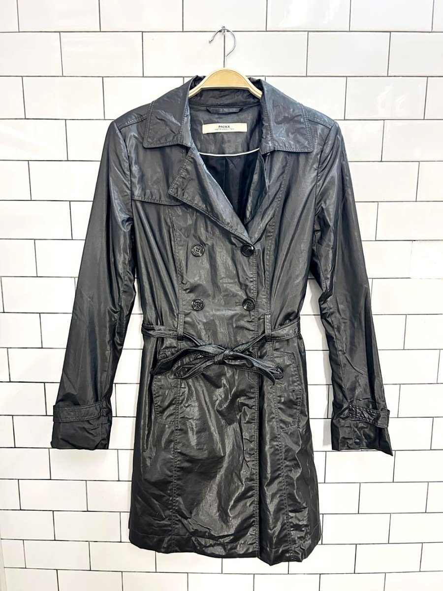 vintage 00s mexx metallic trench coat - good market thrift store