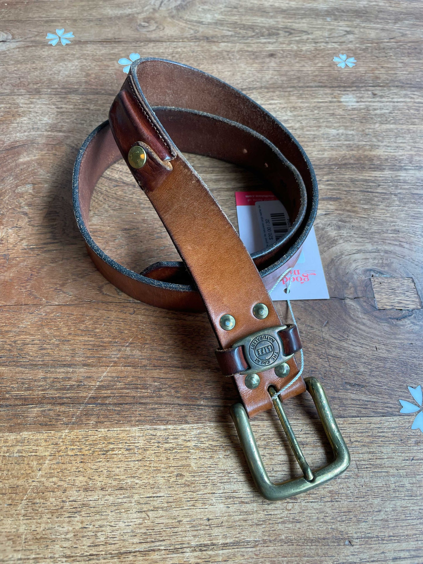 vintage the great life naturalist cargo leather belt