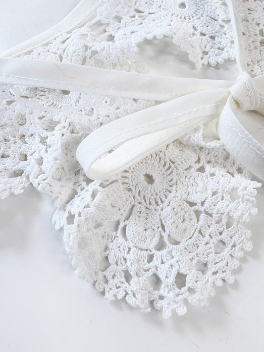 vintage handmade crochet knit collar | rework