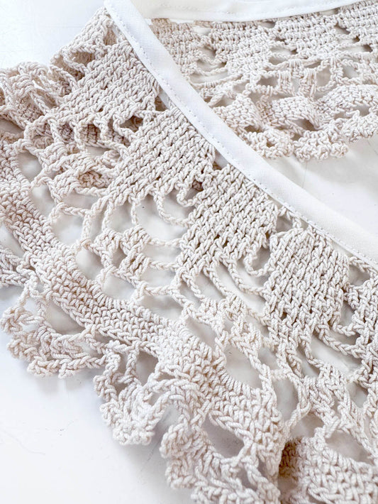 vintage handmade crochet knit collar | rework