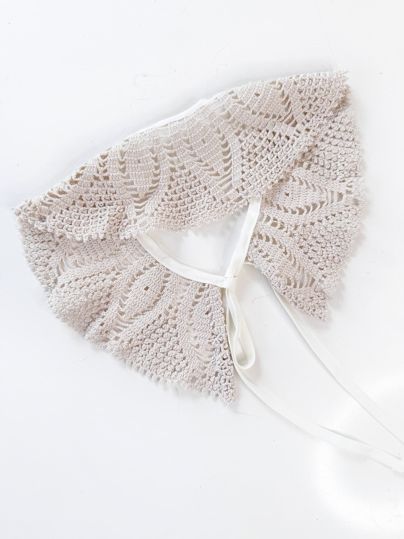 vintage handmade crochet knit collar | rework