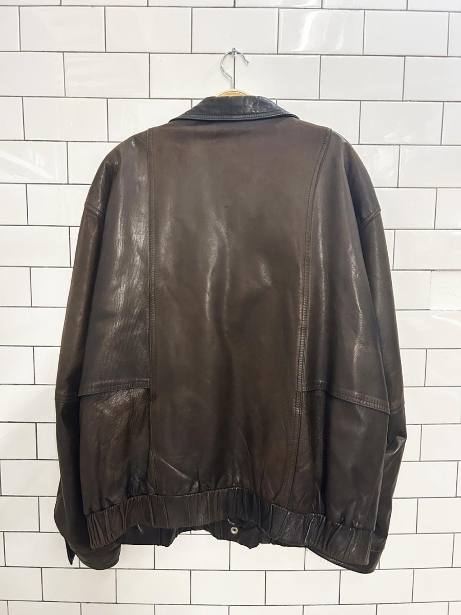 vintage 90s london fog leather jacket - good market thrift store