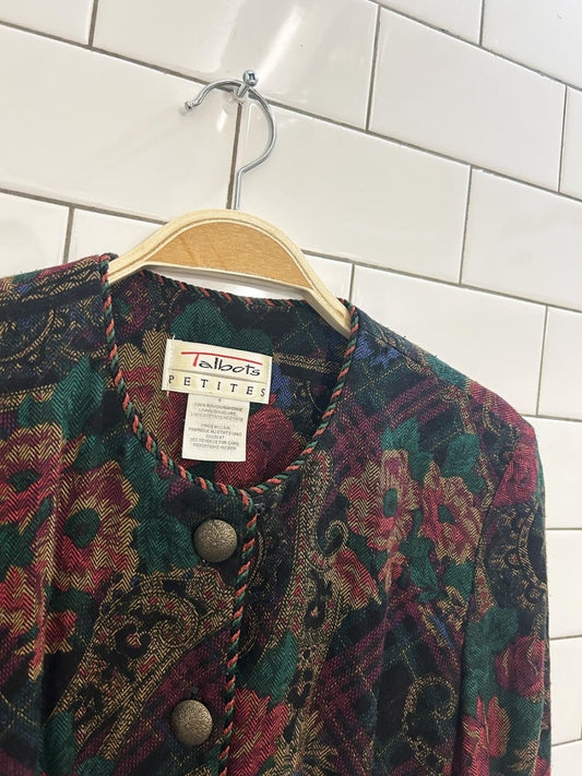 vintage 90s talbots floral print long sleeve maxi dress - good market thrift store