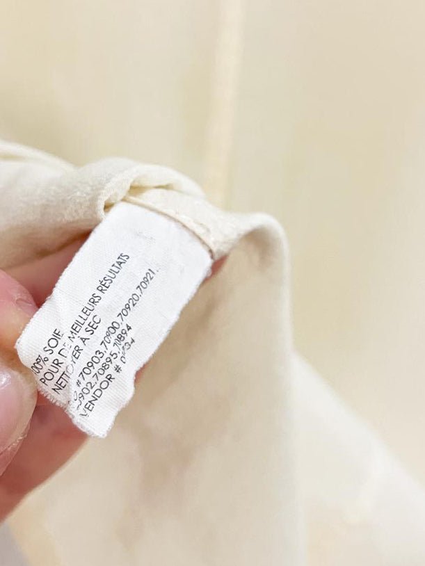 club monaco 100% silk cream sleeveless blouse - good market thrift store