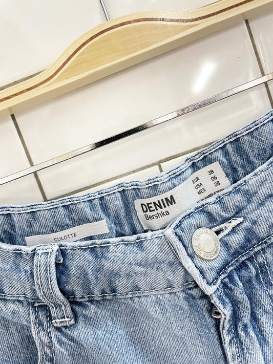 bershka denim wide leg culotte - good market thrift store